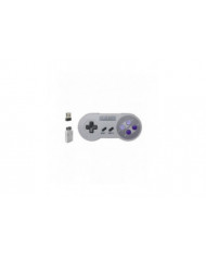Contrôleur de jeu sans fil 2.4G Gamepad Joypad Joystick Compatible pour SNES Mini PC Windows NS Switch Bouton coloré