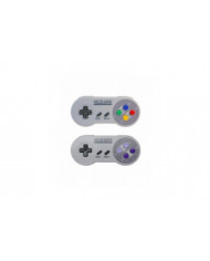 Contrôleur de jeu sans fil 2.4G Gamepad Joypad Joystick Compatible pour SNES Mini PC Windows NS Switch Bouton coloré