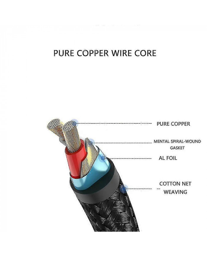 Adaptateur audio Câble Téléphone vers Rca Lotus Câble Haut-Parleur Amplificateur Audio Lien Câble Audio Pour Apple [...]