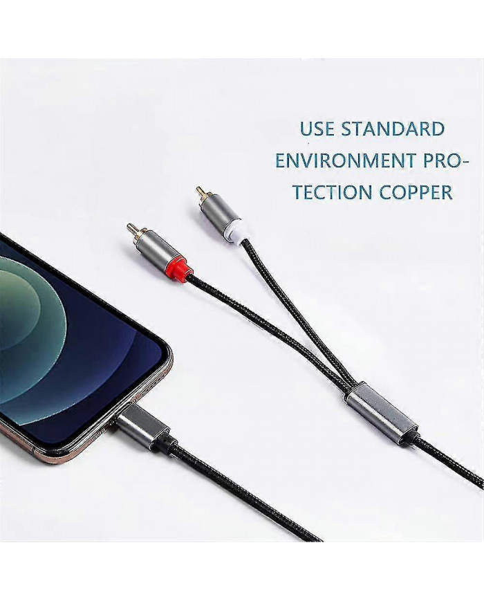 Adaptateur audio Câble Téléphone vers Rca Lotus Câble Haut-Parleur Amplificateur Audio Lien Câble Audio Pour Apple [...]