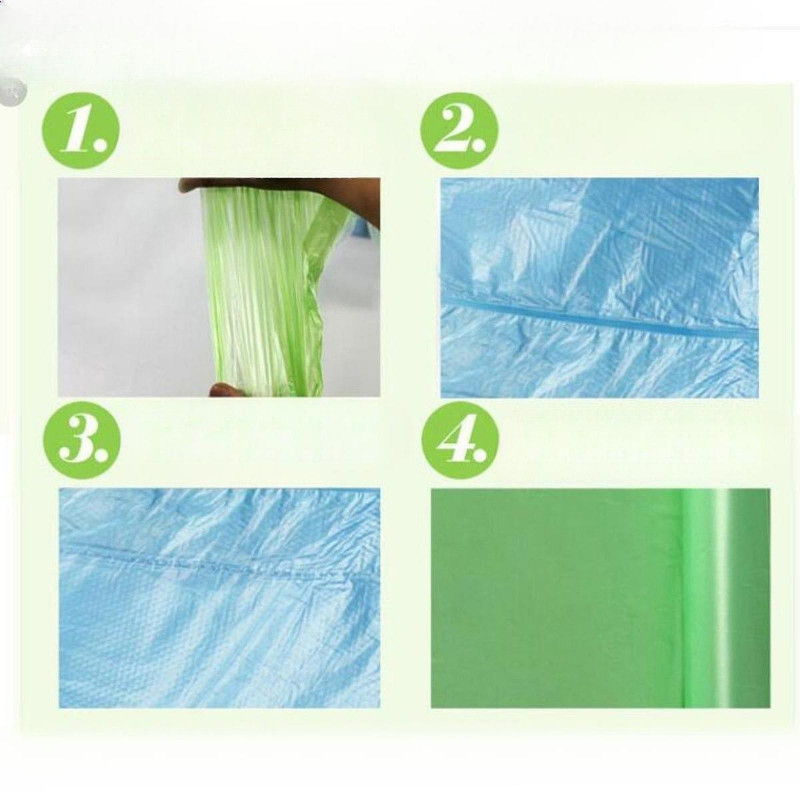 Trash Bags 10 Rolls /300 Count Kitchen Trash Bags for Kitchen Office Bedroom Blue