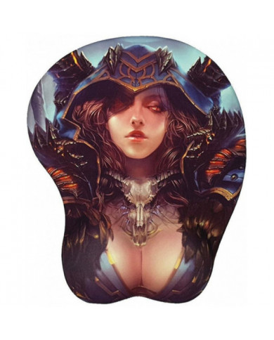 Wow Sylvanas 3d Tapis de souris avec repose-poignet en gel de silicone Anime Gaming Mousepads Peau de lycra (mp0036)