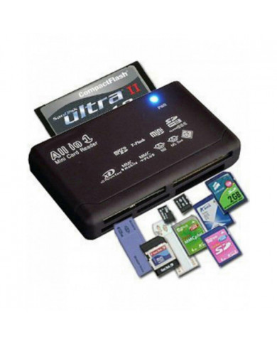 Tout en un 1 Lecteur de carte mémoire Usb Externe Sdhc Mini Micro M2 Mmc Xd Cf Ms