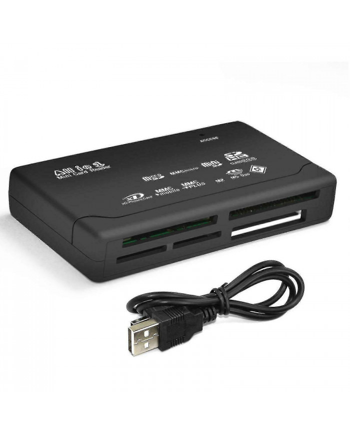 Tout en un 1 Lecteur de carte mémoire Usb Externe Sdhc Mini Micro M2 Mmc Xd Cf Ms