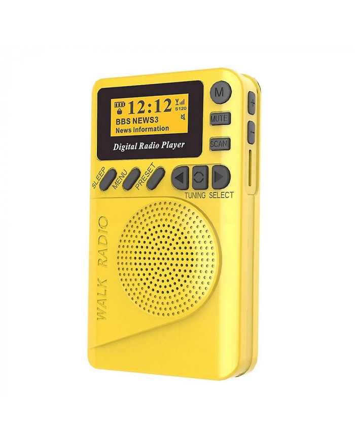 Radio numérique DAB de poche Mini DAB+ Radio numérique avec lecteur MP3 Radio FM Écran LCD