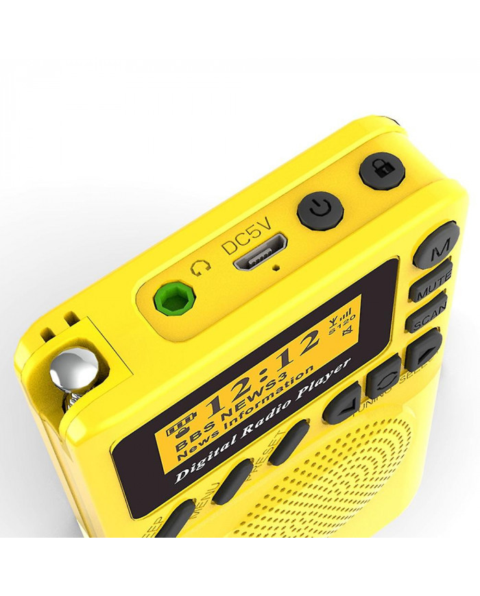 Radio numérique DAB de poche Mini DAB+ Radio numérique avec lecteur MP3 Radio FM Écran LCD