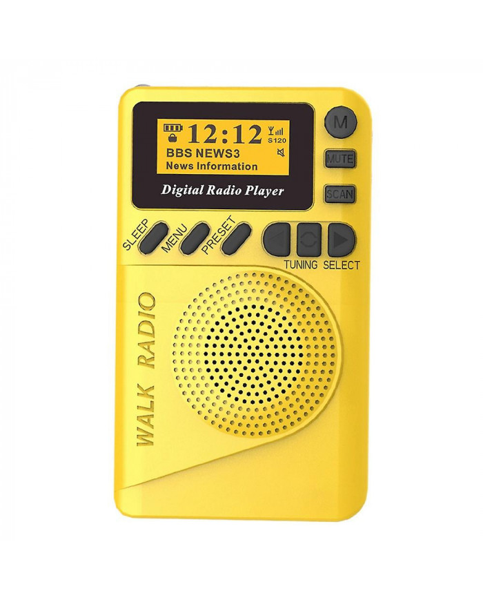 Radio numérique DAB de poche Mini DAB+ Radio numérique avec lecteur MP3 Radio FM Écran LCD