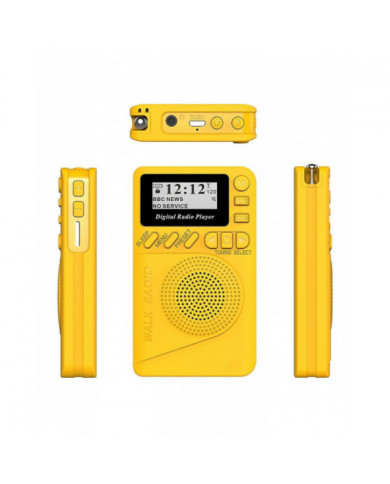 Radio numérique DAB de poche Mini DAB+ Radio numérique avec lecteur MP3 Radio FM Écran LCD
