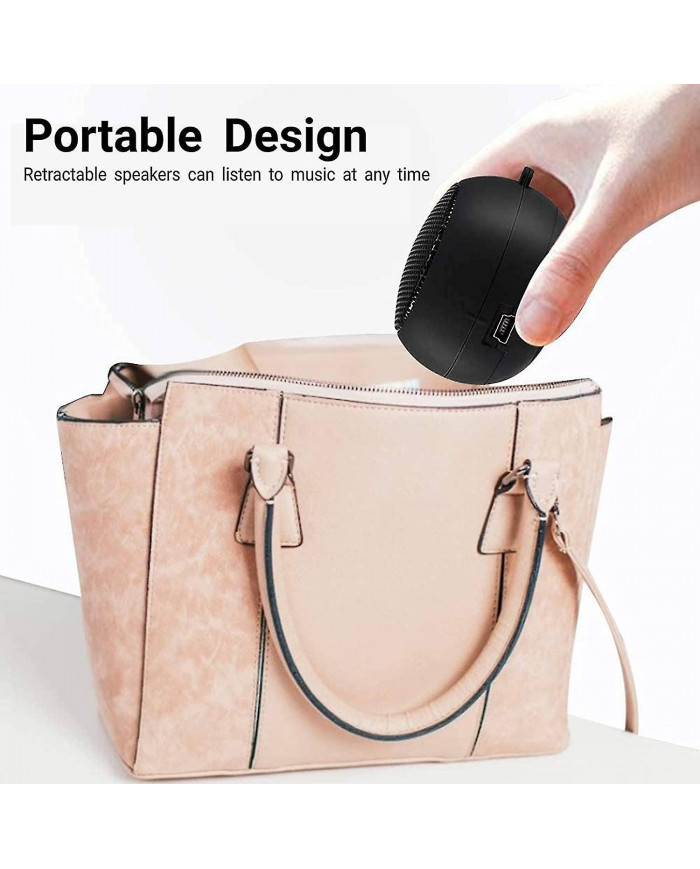 Mini haut-parleur portable rechargeable de voyage avec entrée auxiliaire filaire 3,5 mm prise casque