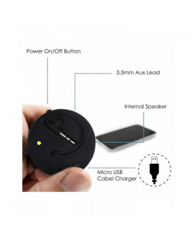 Mini haut-parleur portable rechargeable de voyage avec entrée auxiliaire filaire 3,5 mm prise casque