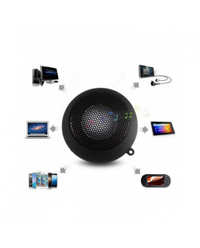 Mini haut-parleur portable rechargeable de voyage avec entrée auxiliaire filaire 3,5 mm prise casque