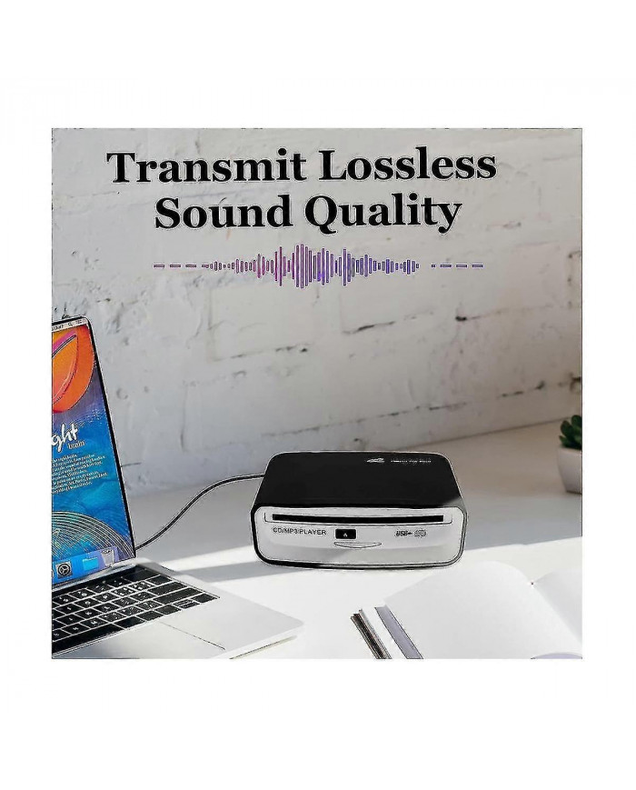 Lecteur CD universel externe pour voiture - Lecteur CD portable, se branche sur le port USB de voiture, ordinateur [...]