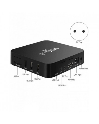 Pour Android Tv Box, 4k Hdr Streaming Media Player, 4gb Ram 32gb Rom Allwinner H3 -core Smart Tv Box