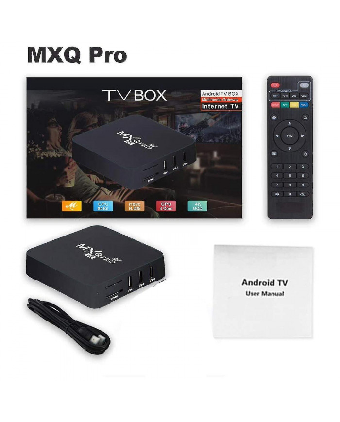 Pour Android Tv Box, 4k Hdr Streaming Media Player, 4gb Ram 32gb Rom Allwinner H3 -core Smart Tv Box