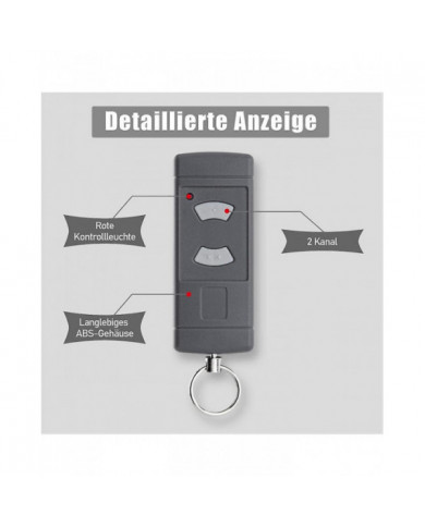 Lot de 2 émetteurs manuels pour porte de garage pour HSE2-40, HS4-40, HSM4-40, 40,685 MHz compatibles avec la [...]