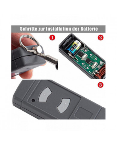 Lot de 2 émetteurs manuels pour porte de garage pour HSE2-40, HS4-40, HSM4-40, 40,685 MHz compatibles avec la [...]