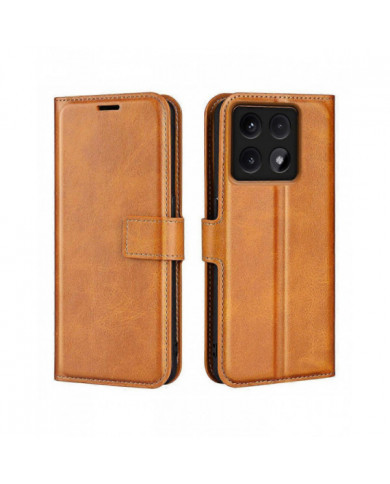 Pour Xiaomi 14T Pro Stand Case Anti-Scratch Calf Texture Housse de téléphone en cuir - Jaune