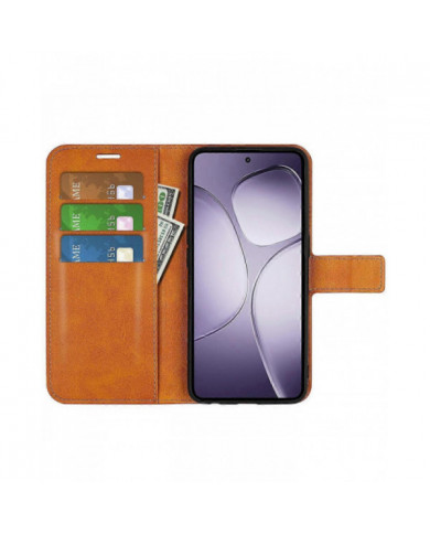 Pour Xiaomi 14T Pro Stand Case Anti-Scratch Calf Texture Housse de téléphone en cuir - Jaune