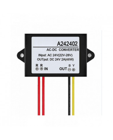 Ac 24v To Dc 24v 1/2/3a Mini module adaptateur de convertisseur d’alimentation étanche Qinhai
