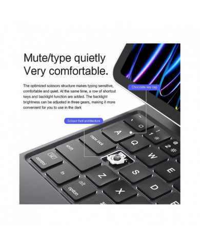 Pour iPad Pro 11 (2024) / (2022) / (2021) / (2020) / (2018) / Air (2020) / (2022) / Air 11 (2024) Int