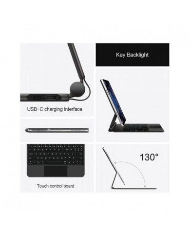 Pour iPad Pro 11 (2024) / (2022) / (2021) / (2020) / (2018) / Air (2020) / (2022) / Air 11 (2024) Int