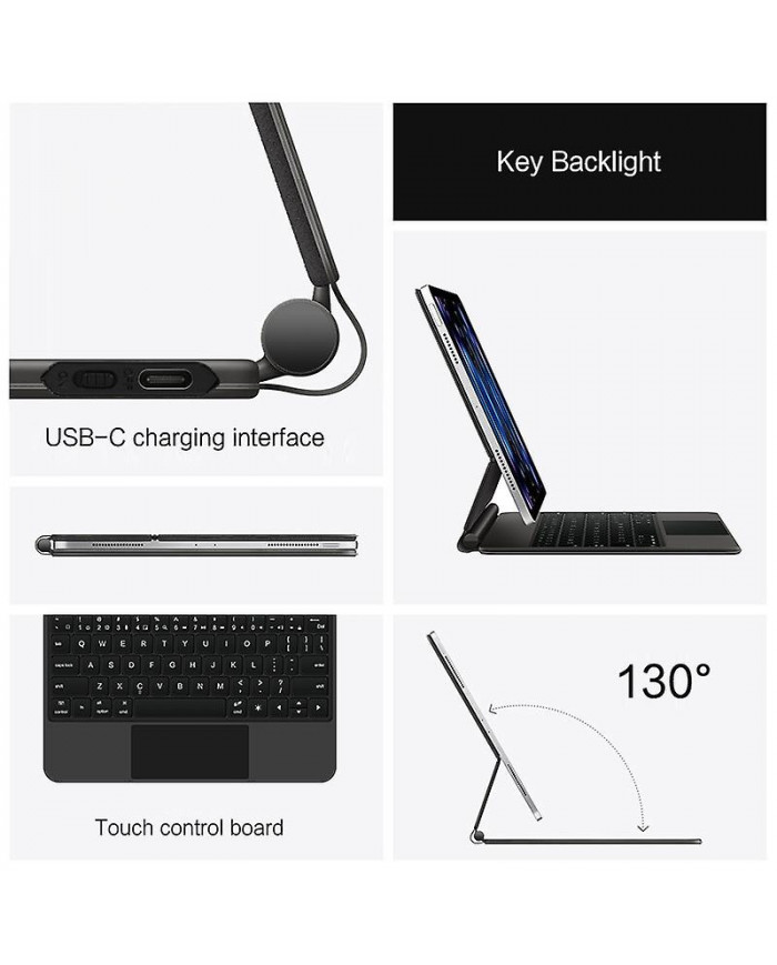 Pour iPad Pro 11 (2024) / (2022) / (2021) / (2020) / (2018) / Air (2020) / (2022) / Air 11 (2024) Int