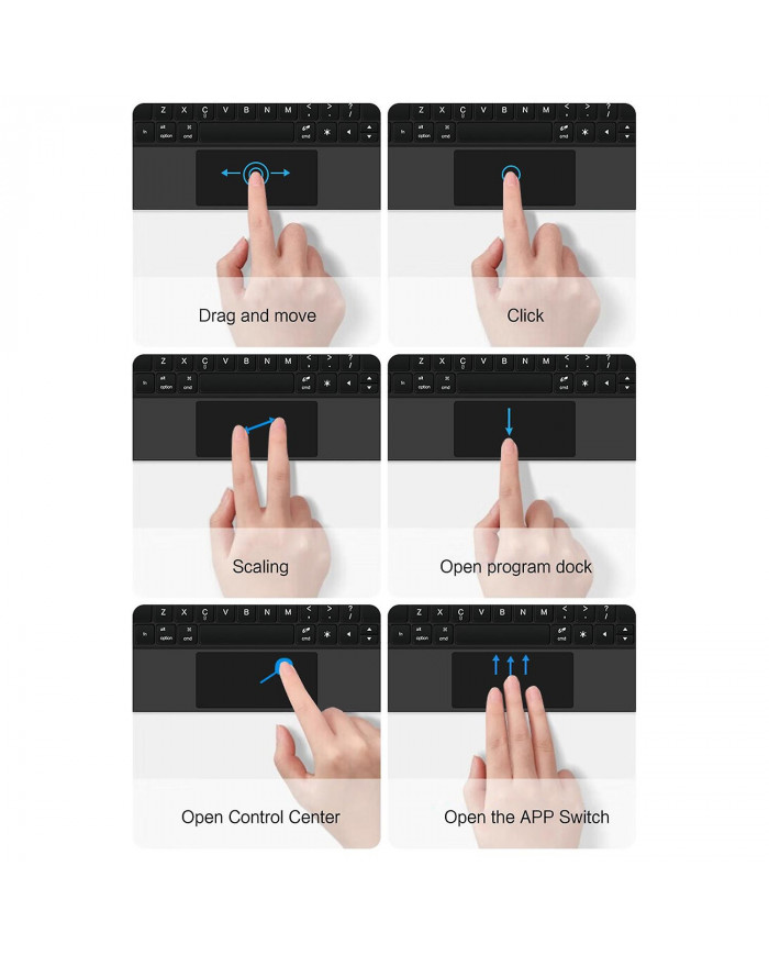Pour iPad Pro 11 (2024) / (2022) / (2021) / (2020) / (2018) / Air (2020) / (2022) / Air 11 (2024) Int
