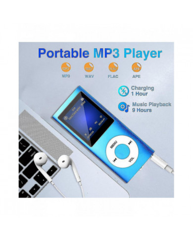 Lecteur MP3 avec Bluetooth 5.0, lecteur de musique avec carte TF 32gb, fm, écouteurs, lecture de musique hifi portable