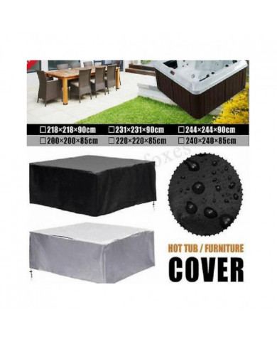 Couverture de bain à remous carré - Couverture de spa extérieure Protecteur de meubles Housse de table Table [...]