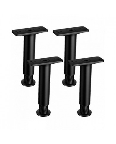 4Pcs Cadre De Lit Jambes Réglable Hauteur Centre Support Jambe Lit Centre Support Jambe