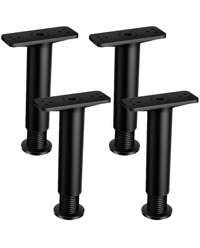 4Pcs Cadre De Lit Jambes Réglable Hauteur Centre Support Jambe Lit Centre Support Jambe