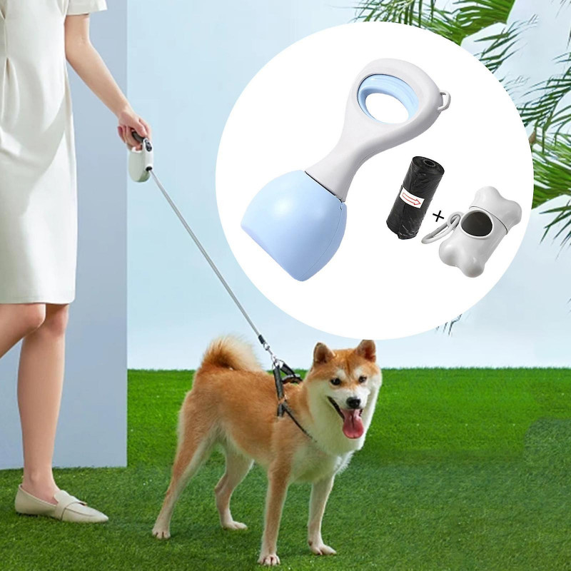 Chien caca Scooper, pince à caca Pince à déchets pour animaux de compagnie, Durable, Pelle à selles pour animaux [...]