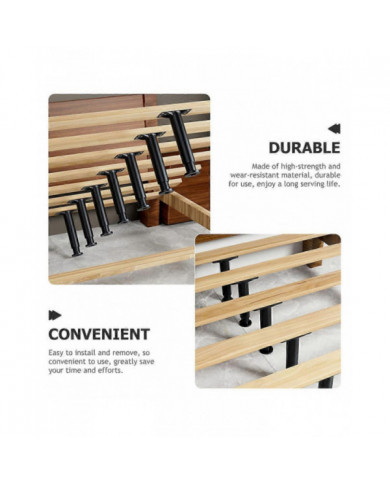 4Pcs Cadre De Lit Jambes Réglable Hauteur Centre Support Jambe Lit Centre Support Jambe