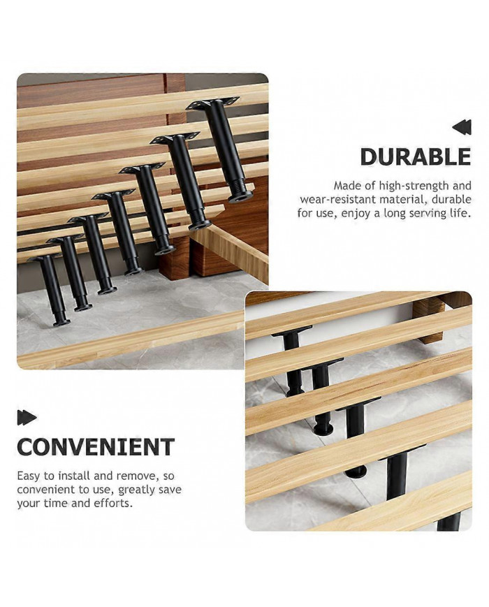 4Pcs Cadre De Lit Jambes Réglable Hauteur Centre Support Jambe Lit Centre Support Jambe