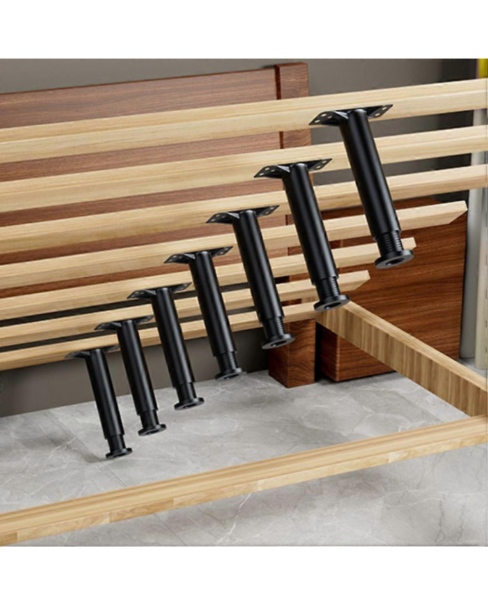 4Pcs Cadre De Lit Jambes Réglable Hauteur Centre Support Jambe Lit Centre Support Jambe