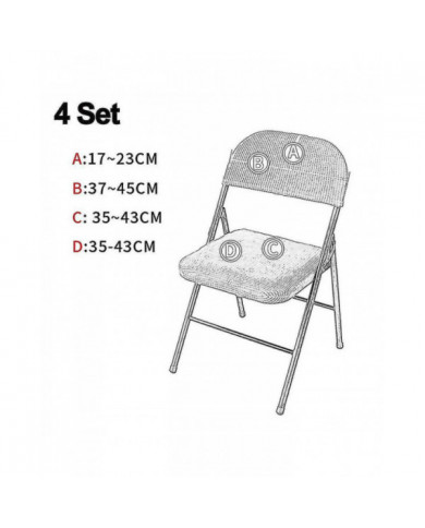 4 Pcs Chaise Pliante Split Housse De Siège Pour La Maison De Mariage De Fête -ys (seulement Housse De Siège)