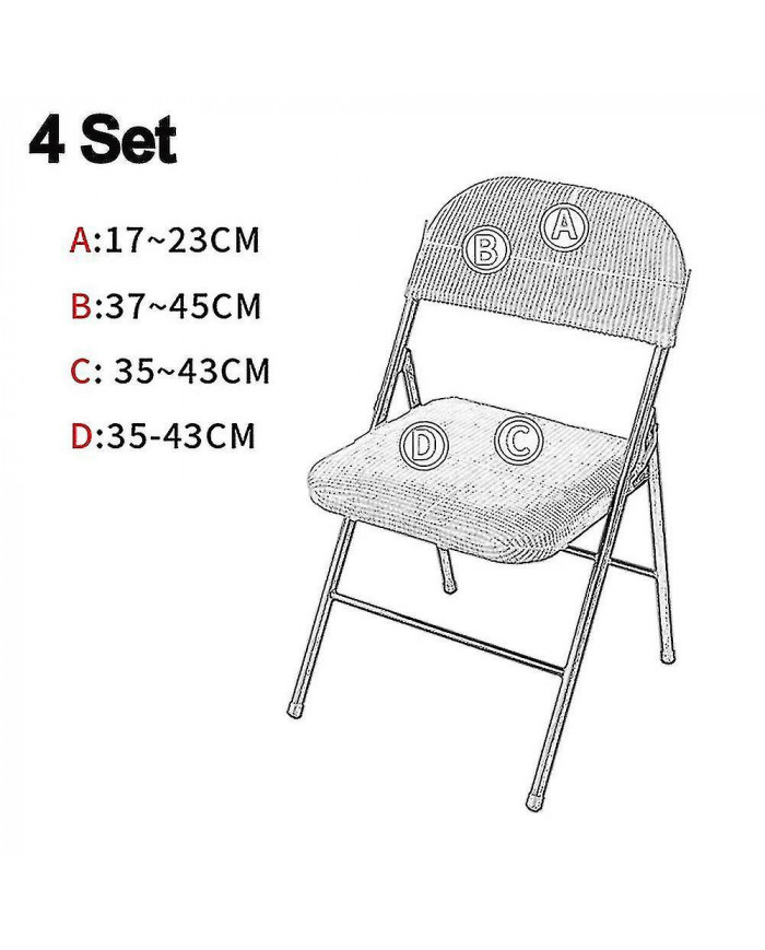 4 Pcs Chaise Pliante Split Housse De Siège Pour La Maison De Mariage De Fête -ys (seulement Housse De Siège)