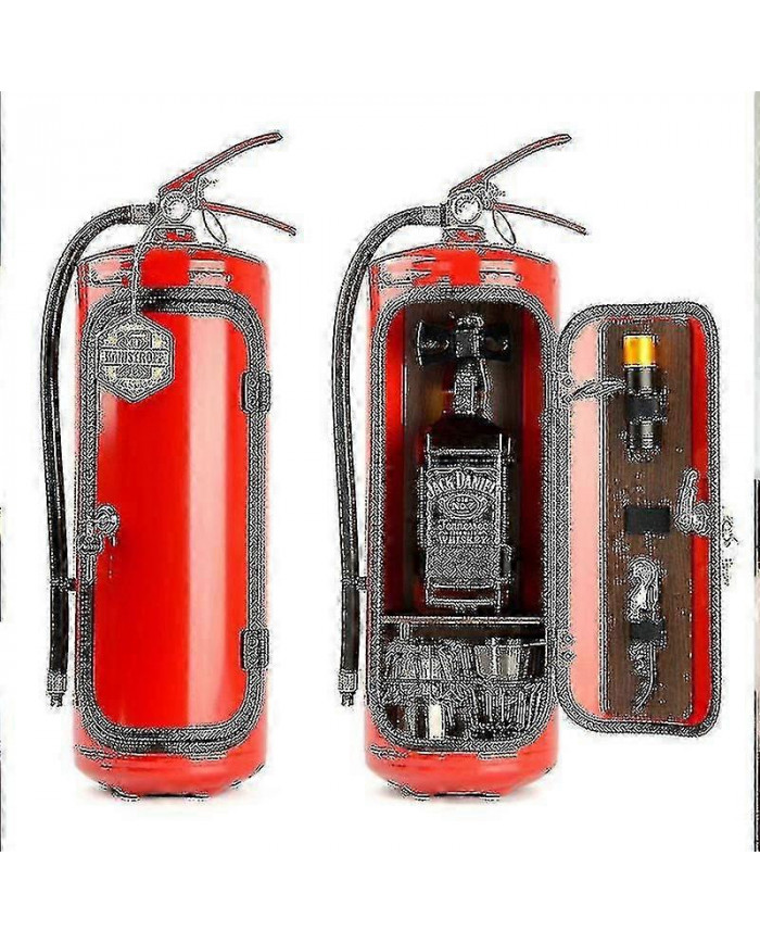 Mini Bar Cave à vin Extincteur Forme Armoire à vin Décoration de rangement