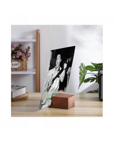 Présentoir porte-disque vinyle - Tabletop Now Playing Album Cover Holder - Now Spinning Record R