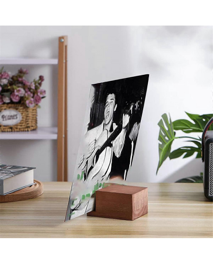 Présentoir porte-disque vinyle - Tabletop Now Playing Album Cover Holder - Now Spinning Record R