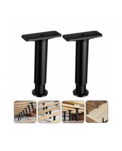 2pcs Bed Center Support Leg Adjustable Height Bed Frame Support Leg (Adjustable Range 5.89 to 9.84in)