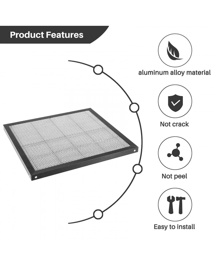 Table de travail en nid d’abeille Lit de travail 430x400mm Plate-forme pour bricolage Co2 Mini graveur Onglet de [...]