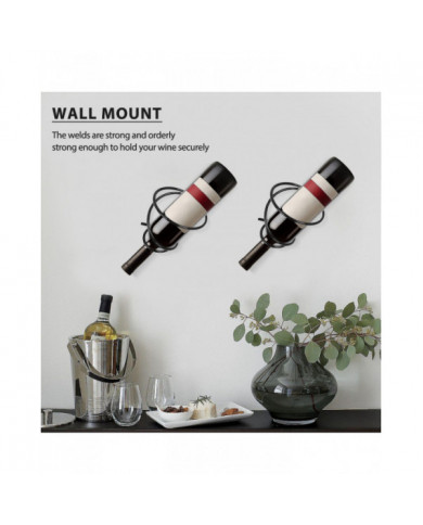 Pack De 6 Vin - Porte-Présentoir de vin rouge avec vis, Organisateur de casier à vin suspendu en métal