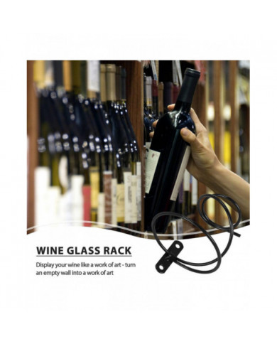 Pack De 6 Vin - Porte-Présentoir de vin rouge avec vis, Organisateur de casier à vin suspendu en métal