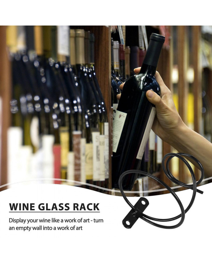Pack De 6 Vin - Porte-Présentoir de vin rouge avec vis, Organisateur de casier à vin suspendu en métal