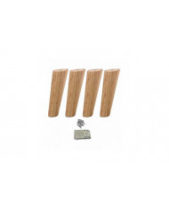 4pcs Meubles en bois Pieds conique Canapés Pieds En Bois Massif Meubles Pieds 10cm