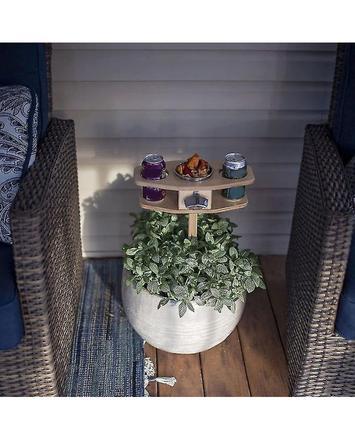 Bières extérieures Table à vin Pliable Table Portable en bois Beers Lover Gift avec Foldable Desktop-mxbc