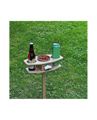 Bières extérieures Table à vin Pliable Table Portable en bois Beers Lover Gift avec Foldable Desktop-mxbc