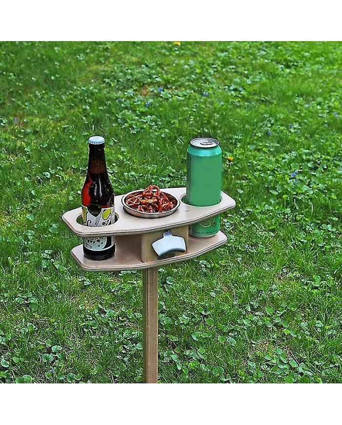 Bières extérieures Table à vin Pliable Table Portable en bois Beers Lover Gift avec Foldable Desktop-mxbc