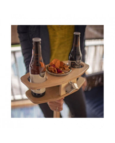 Bières extérieures Table à vin Pliable Table Portable en bois Beers Lover Gift avec Foldable Desktop-mxbc